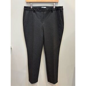 Carolina Belle 14 black tan houndstooth extra stretchy straight cut dress pants